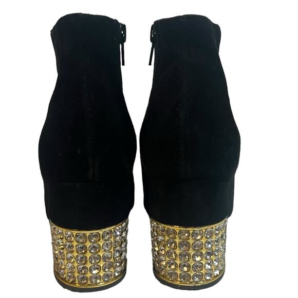 Jeffrey Campbell final statement rhinestone heeled suede boots Sz 6 - Picture 5 of 8